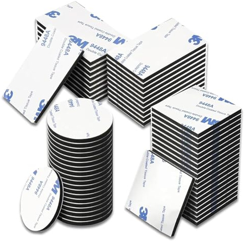 shweehon 60 PCS Double Sided Sticky Tape Heavy Duty, Double Sided Sticky Pads Heavy Duty, Double Sided Tape Heavy Duty, for Walls, Car, Home, Office