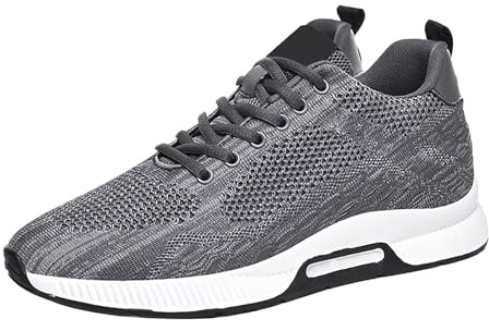 Sportskor för män, diabetiker, promenadskor, ventilerande ortopediska skor, mesh, fritidsskor, lediga sneakers, bekväma löparskor, lätta träningsskor, halkfria sneakers, GRÅ, 42 EU
