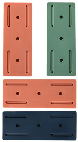 Cabilock Fijador Autoadhesivo para Organización de Cables 4 Piezas para Regletas de Enchufes Color Aleatorio de Plástico Montaje en Pared y Mármol