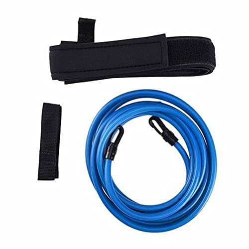 CHICIRIS Swim Tether Stationary Swimming Training Belt, Swim Bungee Cord Resistance Band with Harness, Pool Training Belt for Swimmers Adults