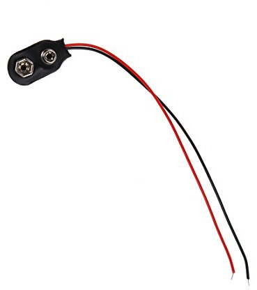 5 Stück 9 Volt-Batterie-Clip-Verbinder mit 10CM Twin Schwarz und Rot Anschlusskabel, Durable Ideal Batterie Snap Connector für Elektronische Projekte und Reparaturen