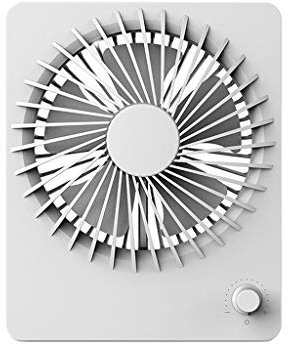Pequeño Ventilador Recargable Escritorio de Oficina Cama con USB pequeño hogar portátil Grande Viento silencioso Ventilador (Blanco), Ventilador