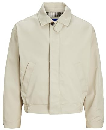 JACK & JONES Chaqueta Harrington para hombre, Campos de centeno, S