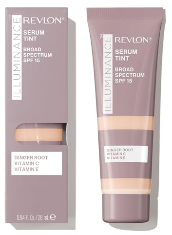 Revlon Illuminance Tinted Serum, Dreifach-Hyaluronsäure, gleicht den Hautton aus, hellt und spendet Feuchtigkeit den ganzen Tag, LSF 15, 113 Ivory Beige, 28 ml