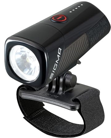 SIGMA BUSTER 400 HL Helmleuchte mit 400 Lumen | Wiederaufladbares Helmlicht mit fünf Leuchtmodi |Mit Quick release-Funktion für Schnellbefestigung |Farbe: schwarz