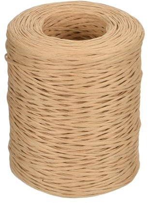 PATIKIL 656 Feet Floral Bind Wire Wrap Twine, 2mm Paper-Wrapped Iron Wire for Flower Bouquets, Natural