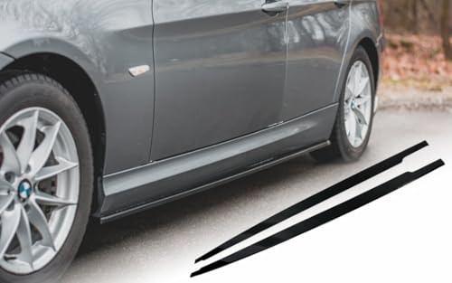 MpTuned BMW E90 Seitenschweller glänzend schwarz für 3er Serie 2004-2011 318i 320i 330i 340i m340i 318d 320d 330d