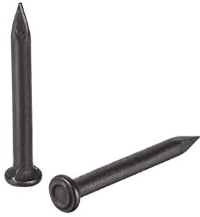 TOP-VIGOR 300 chiodi per ferramenta, 2 mm x 20 mm, in fibra di cemento, chiodi da parete per la lavorazione del legno, perni per appendere quadri, cornici, mobili, costruzioni, nero
