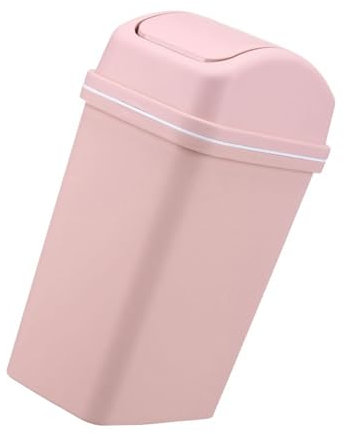 Cubo de basura grande con tapa oscilante de sellado para uso doméstico
