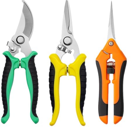Vbvbip Professional Pruning Shears Set - Ergonomic Design Stainless Steel Garden Tool Kit