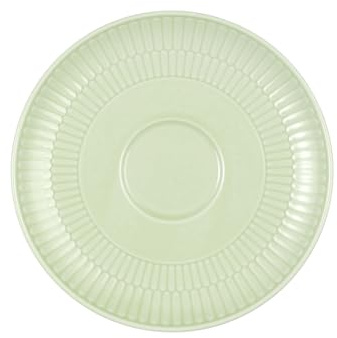 Seltmann Weiden Amina Seladon Kombi-Untertasse, 16 cm, Runder Unterteller mit dezentem Relief-Muster, Passend für Kaffee- und Teetassen, Spülmaschinen- und Mikrowellenfest, Porzellan, Grün