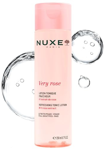 Nuxe Very Rose Refreshing Toning Lotion 200ml - Gentle Face Toner for Sensitive Skin, with Rose Water