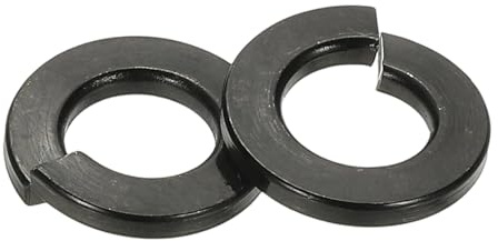 PATIKIL 5/16 Rondelles Grower, 25pcs Rondelles Grower Fendues 304 Acier Inoxydable Rondelle De Freinage Revêtement De Zinc Noir Pour Vis Boulons Écrous, 5/16in x 14mm x 2mm