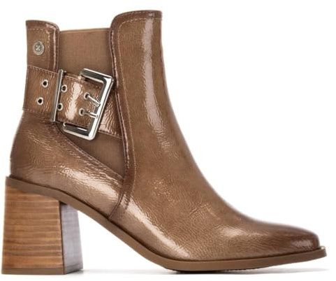XTI - Botín Mujer Beige - Calzado Cómodo y Versátil - Moda casual - Modelo 14431501 (Talla 39)