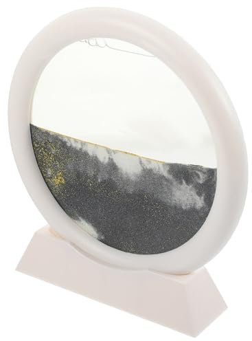Warmhm Ornement De Sable En Mouvement 3d Pour Bureau 13 Cm Décoration Intérieure Blanche Cadre Peinture De Sable Fluide Apaisante Présent Maison