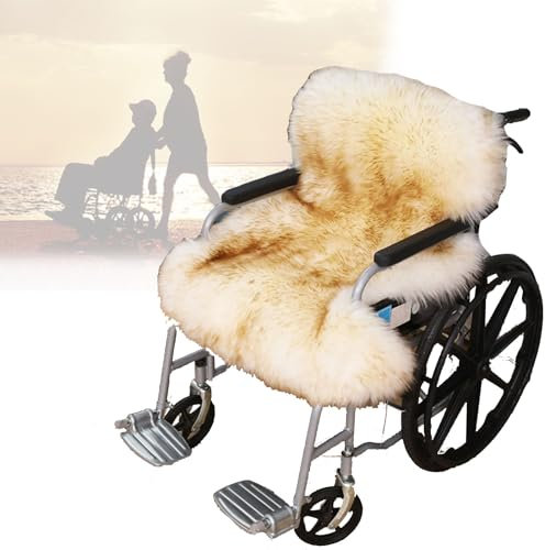 Wool Fleece Wheelchair Cushion - Winter Warm Seat Cover for Electric/Manual Wheelchairs, Chairs, Sofas, and Cars - Super Soft Comfort