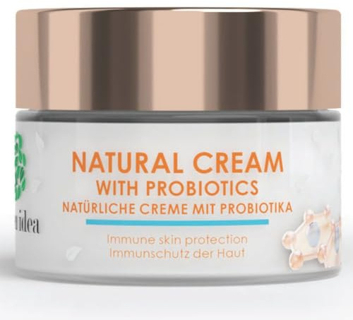Green idea - BIO HYALURON CREME mit Probiotika - Barriere Creme - probiotische Hautpflege Pre & Pro Biotic - Hyaluronsäure, Panthenol, Argan - Anti-Aging-Feuchtigkeitscreme - Naturkosmetik - 50 ml