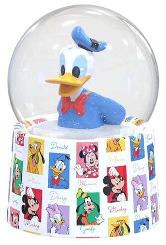 Silver Buffalo Disney Mickey and Friends Mini Light Up Snow Globe │Donald Duck│9 cm high, 45 mm (small)