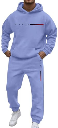 Generisch Ensemble de survêtement à capuche pour homme - Tenue streetwear décontractée avec poches pour un usage quotidien - Mode automne et hiver confortables