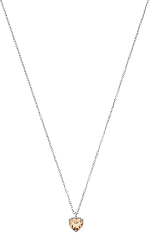 Purelei Sweetheart Kette – wasserfest & verstellbar | Herzförmiger Zirkonia in Champagner | Edelstahl & 18K Vergoldung | Filigrane Damenkette mit Liebe zum Detail