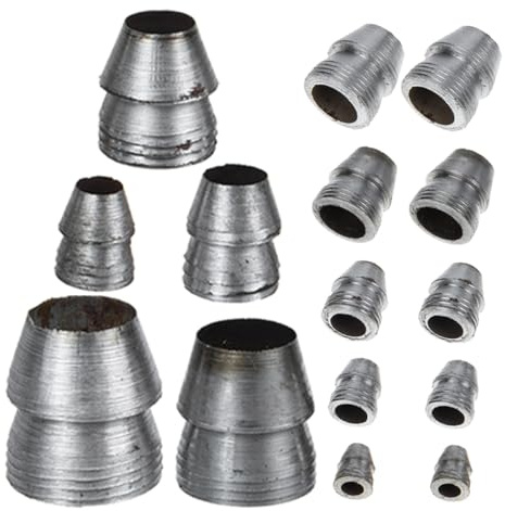 WHAMVOX Kit 15 Pezzi Cunei di Sicurezza Manico Rotondo in Metallo per Rinforzo Manico e Martello Accessori Utensili Manuali per Lavorare Legno Fissaggio Testa Utensile Robusto