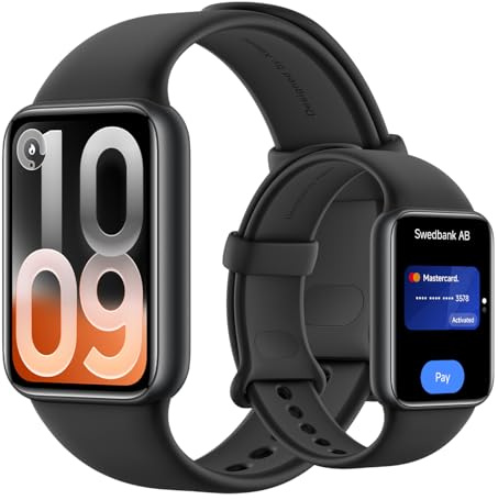 XIAOMI Smart Band 10 Pro NFC, Fitness Tracker för Män Kvinnor, Svart | 1,74 tum AMOLED, uppgraderad sömnalgoritm, 21-dagars batteri, Android och iOS, 150+ sportlägen, GNSS, 5ATM vattentät