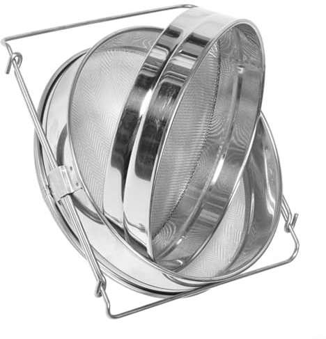 Edelstahl Honigsieb für Bienenzucht Doppelschicht Filter Mesh Feine Filtration Home Commercial Extraction Rostbeständig Lebensmittel Multifunktional