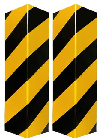 TQUXNGA Coussin de pare-chocs absorbant jaune noir avec installation facile pour pare-chocs de voiture, protection d'angle en mousse adhésive pour garage, mur absorbant les chocs