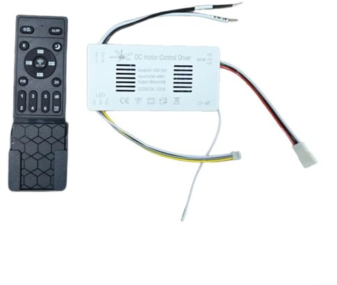 Moliuoly Kit telecomando per ventilatore da soffitto e luce, controller motore DC GY-1019/GY-D008 con funzione di regolazione continua, ingresso AC 90-265 V, per lampada del ventilatore da soffitto DC