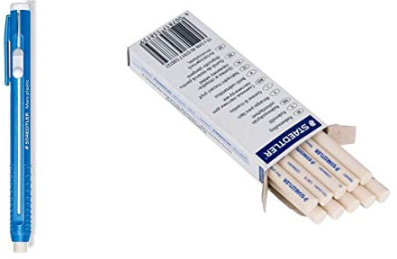 Staedtler Stick Eraser Holder and Eraser Refills(Pack of 10) Set