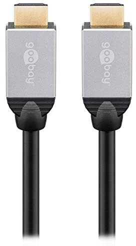 Goobay 75053 Highspeed HDMI Anschlusskabel mit Ethernet HDMI-Stecker (Typ A) > HDMI-Stecker (Typ A), 1 Meter