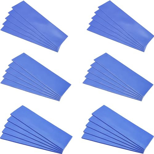 CTRICALVER Thermal Conductive Silicone Pads, Assorted Thickness 0.5/1.0/1.5mm 30 pcs Silicone Cooling Pad Set for SSD CPU GPU LED IC Chipset Cooling(blue)