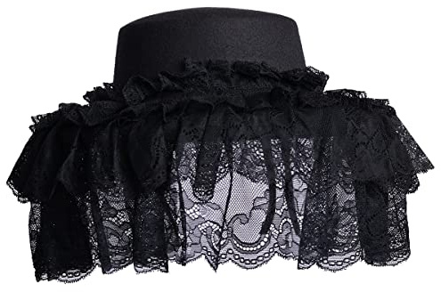 COSDREAMER Viktorianischer Hut für Damen, Gothic-Stil (Schwarz 1)