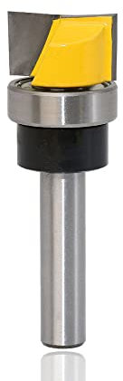 Mesee Bodenreinigung Fräser Set, 8mm Schaft Bündigfräser Set, Doppelflöten-Hartmetall Fräser, Holzbearbeitungswerkzeug Bit Durchmesser Bodenreinigung Holzbearbeitungsfräser Bit