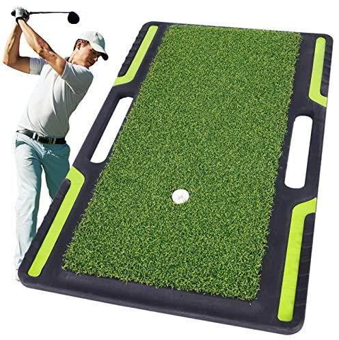 Golf Trainingsmatte | Golf-Schlagmatte | Robuste Gummibasis Golf-Trainingsmatte | Golf-Trainingsgeräte für Anfänger, Amateure, Profi-Golfer / 4723