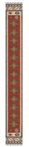 Wool Jute Kilim Runner 2x6 Flatweave Reversible Southwestern Runner Geometric Design Red Multicolor Hand Woven Rug Thick 0.19 Wool Jute Carpet Indoor Outdoor Rugs for Kitchen Hallway Enterway