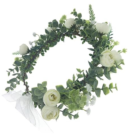FRCOLOR 1stück Braut Haarkranz Aus Weißer Blumenkranz Für Hochzeiten Verlobungen Und Festliche Anlässe Und Bequemer Haarschmuck Für Besondere Anlässe