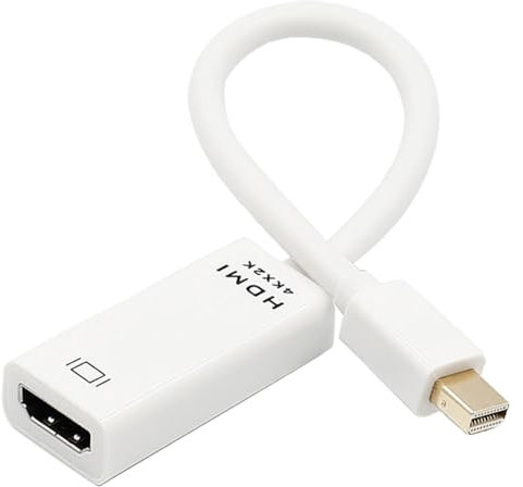 Leloco Adattatore Mini DisplayPort a HDMI, convertitore da Mini DP a HDMI, per Thunderbolt 2, MacBook Pro, MacBook Air, iMac, Surface Pro, Surface Pro più bianco