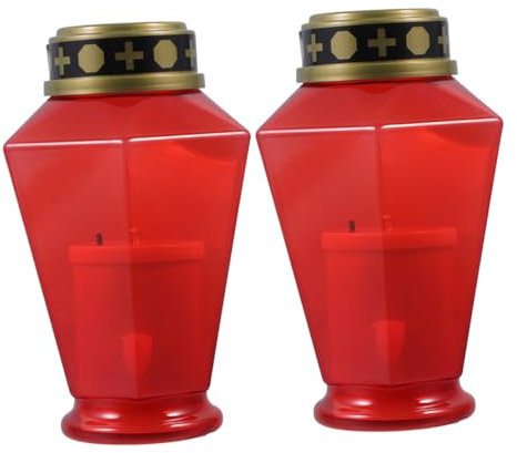 Mobestech 2pezzi Candele Led Fiamma Per e Cimitero Decorazione Elettrica Riutilizzabile Per Cerimonie Religiose e Arredamento Notturno