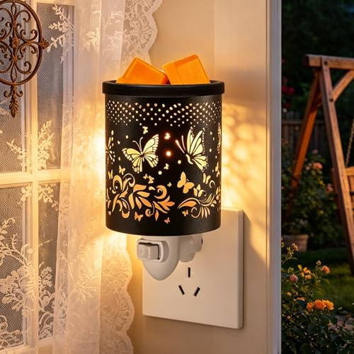 kaakuuki Butterfly Plug in Wax Warmer Candle Wax Warmer for Scented Wax melt Warmer Electric Wax Burner as Birthday Gifts for Women Mom Grandma Kid