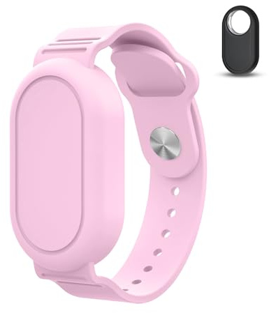 Ainiv klockarmband kompatibel med Samsung Galaxy SmartTag 2, vattentät silikon armbandshållare, full täckande design, kompatibel med Samsung Smart Tag 2, för barn, äldre