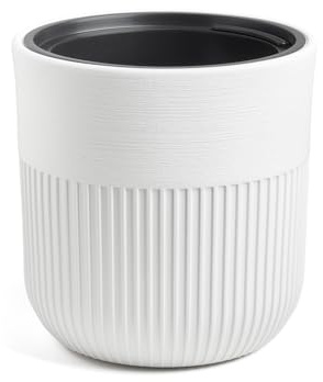 Tymar Luca Grand pot de fleurs d'extérieur - Grand pot de fleurs d'extérieur - Cache-pot _ Luca - Diamètre : 40 cm - Blanc