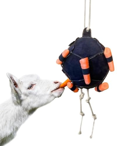 Vibhgtf Vieh Anreicherungsball - Karotte Futterball, Interaktives Leckerbissen Spielzeug, Trainingsspender für Stall Vieh Schafe Bauernhof Verwendung mit aktivierendem Design | Boredom Reduktion für