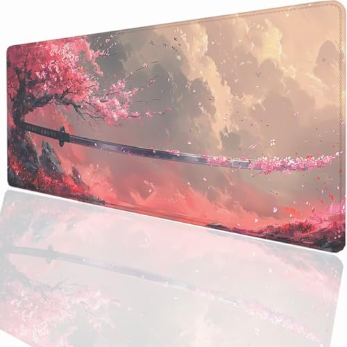 Tapis de Souris Gaming XXL Grand Mousepad 1500x800x3mm, Grand Tapis de Bureau sous Main avec Base en Caoutchouc antidérapante pour PC Gamer, Améliore la précision et la Vitesse Bras PjY10767 N-U