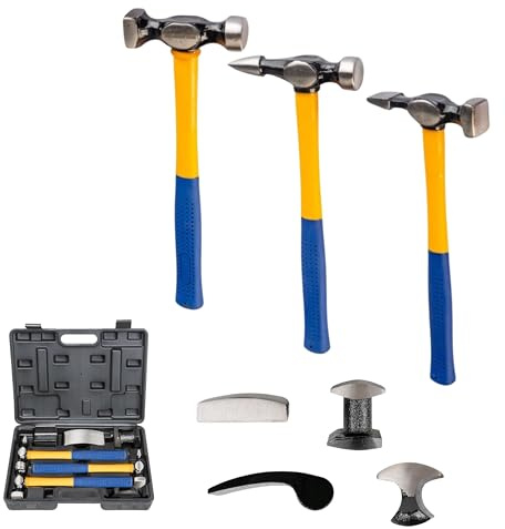 Yasta Kit Martelli e Tassi Carrozziere 7 Pezzi Attrezzi Carrozzeria