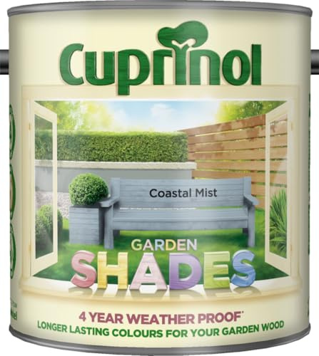 Coastal Mist Garden Shades Matt Wood Treatment 2.5L | Exterior Wood Paint and Protector | Matt Finish for Sheds Fences Garden Furniture and Outdoor Timber