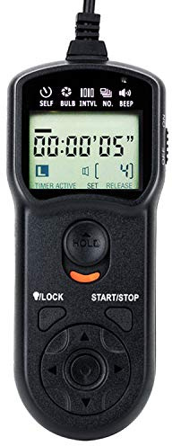 JJC Intervalometer Timer Remote Control Shutter Release for Sony A6000 A6100 A6600 A6500 A6400 A6300 A1 II A7 A7II A7III A7IV A7R V IV A7RIII II A7S II III A9 II III ZV-1 RX100 VII VI V RX10 IV & More