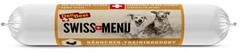 DeliBest Swiss MENU TrainingGoody Hähnchen I aus frischem Schweizer Hähnchenfleisch I Trainingsleckerlie Hähnchen I Hunde Snack für Sensible Hunde I Leckerlies für Hunde 200 g