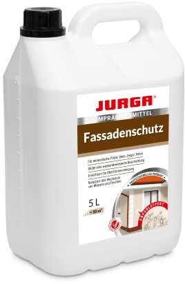 JURGA Fassaden Imprägnierung, Fassadenschutz 5 L, Stein & Betn Imprägnierer Außen, Abperleffekt