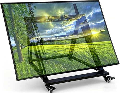 BIGalleons Low Height Mobile TV Stand, Confidence Monitor Stand, Rolling TV Mount with Wheel for 32-70 inch Flat Curved Screen TV, LED LCD, 30° Adjustable Viewing Angle (Pro-Version)